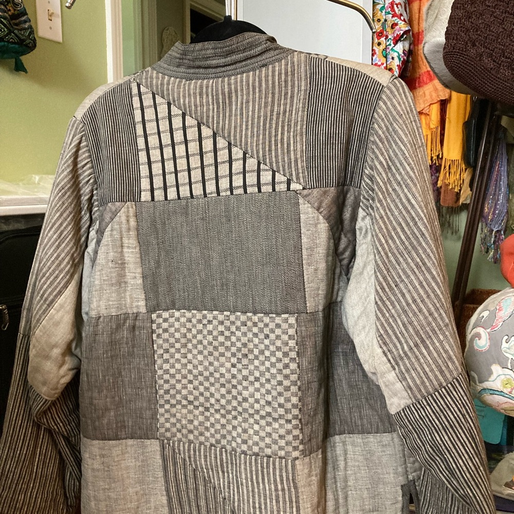 Patchwork Gray Women's Jacket - image 8